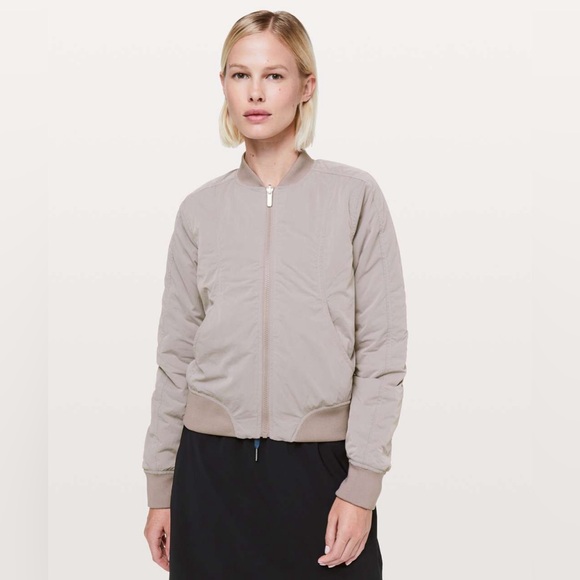 Lululemon Flip It and Reverse It Bomber Jacket Mauve 6 - Picture 1 of 3